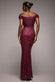 Cap Sleeve Iridescent Sequin Cowl Maxi Dress DR4633