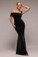 Glitter Polka Dot Velvet One Shoulder Maxi Dress DR4646