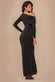 Off The Shoulder Gathered Panel Sparkle Lurex Maxi Dress DR4675