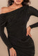 Off The Shoulder Gathered Panel Sparkle Lurex Maxi Dress DR4675