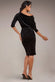 Glitter Velvet Cowl Neck Sheath Midi Dress DR4691