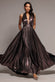 Sunrise Foil Halterneck A-Line Maxi Dress DR4697