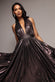 Sunrise Foil Halterneck A-Line Maxi Dress DR4697