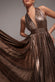 Sunrise Foil Halterneck A-Line Maxi Dress DR4697