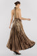 Sunrise Foil Halterneck A-Line Maxi Dress DR4697