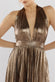 Sunrise Foil Halterneck A-Line Maxi Dress DR4697