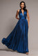Sunrise Foil Halterneck A-Line Maxi Dress DR4697