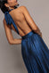 Sunrise Foil Halterneck A-Line Maxi Dress DR4697