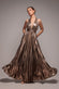 Sunrise Foil Halterneck A-Line Maxi Dress DR4697
