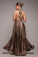 Sunrise Foil Halterneck A-Line Maxi Dress DR4697