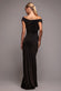 Sparkle Lurex Cowl Neck Off The Shoulder Maxi Dress DR4699