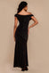 Sparkle Lurex Cowl Neck Off The Shoulder Maxi Dress DR4699