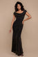 Sparkle Lurex Cowl Neck Off The Shoulder Maxi Dress DR4699