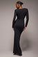 Diamante Embellished Neck Bodycon Maxi Dress DR4701