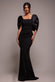 Off Shoulder Back Satin Bow Scuba Maxi Dress DR4708