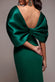 Off Shoulder Back Satin Bow Scuba Maxi Dress DR4708