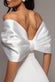 Off Shoulder Back Satin Bow Scuba Maxi Dress DR4708