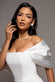 Off Shoulder Back Satin Bow Scuba Maxi Dress DR4708