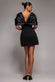 Off Shoulder Back Satin Bow Scuba Mini Dress DR4713