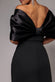 Off Shoulder Back Satin Bow Scuba Mini Dress DR4713