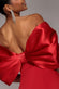 Off Shoulder Back Satin Bow Scuba Mini Dress DR4713