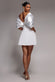Off Shoulder Back Satin Bow Scuba Mini Dress DR4713