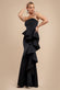 Boobtube Peplum  Waterfall Frill Maxi Dress DR4738