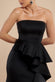 Boobtube Peplum  Waterfall Frill Maxi Dress DR4738