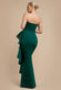 Boobtube Peplum  Waterfall Frill Maxi Dress DR4738