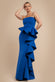 Boobtube Peplum  Waterfall Frill Maxi Dress DR4738