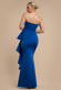 Boobtube Peplum  Waterfall Frill Maxi Dress DR4738