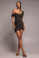 COWL NECK SEQUIN GLITTER LUREX MINI DRESS DR4741
