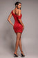COWL NECK SEQUIN GLITTER LUREX MINI DRESS DR4741
