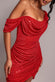 COWL NECK SEQUIN GLITTER LUREX MINI DRESS DR4741
