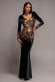 SEQUIN OMBRE VELVET MAXI DRESS DR4756