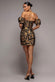 PUFF SLEEVE SWEETHEART MINI DRESS - BY GODDIVA DR4758