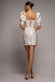 PUFF SLEEVE SWEETHEART MINI DRESS - BY GODDIVA DR4758