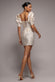 PUFF SLEEVE SWEETHEART MINI DRESS - BY GODDIVA DR4758