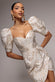 PUFF SLEEVE SWEETHEART MINI DRESS - BY GODDIVA DR4758