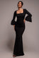 Petal Bow Sleeve Frill Maxi Dress DR4767