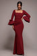 Petal Bow Sleeve Frill Maxi Dress DR4767