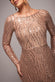 OMBRE SEQUIN BEADED FLARED LONG SLEEVE MAXI DRESS  BY GODDIVA DR4782