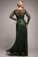 OMBRE SEQUIN BEADED FLARED LONG SLEEVE MAXI DRESS  BY GODDIVA DR4782