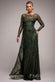 OMBRE SEQUIN BEADED FLARED LONG SLEEVE MAXI DRESS  BY GODDIVA DR4782