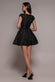 Bead Embellished Jacquard Skater Mini Dress DR4785