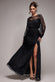 Lace Long Sleeve Shirred Waist Maxi Dress DR4805