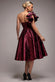 ONE SHOULDER FRILL JACQUARD SKATER MIDI DRESS DR4811