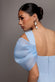 Organza Bow One Shoulder Scuba Crepe Maxi Dress DR4812