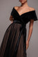 Velvet Bardot Dobby Mesh A Line Maxi Dress DR4827