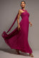 SLEEVELESS PLEATED CHIFFON MULTIWAY SCARF MAXI DRESS BY GODDIVA DR4829